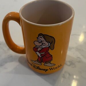 Disney Orange Mug with Grumpy Character